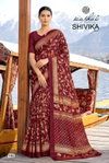 Shivika Vol 1 By Kashvi Black Moss Foil Saree Wholesalers In Surat
